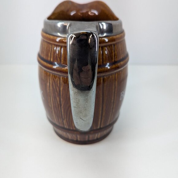 Seagram's Benchmark Premium Bourbon Wood Barrel Advertising Pub Jug Water Jug - Picture 4 of 6